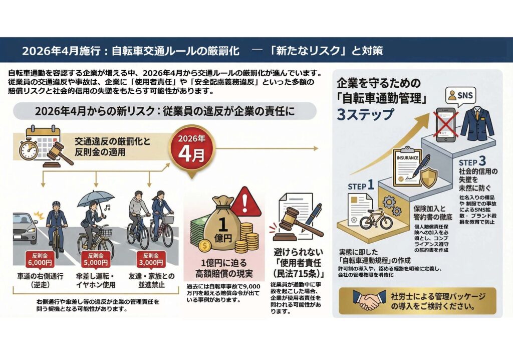 自転車交通ルールの厳罰化